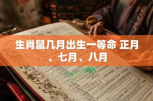 生肖鼠几月出生一等命 正月、七月、八月