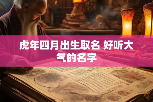 虎年四月出生取名 好听大气的名字