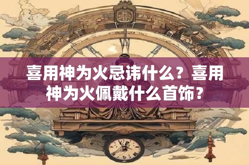 喜用神为火忌讳什么？喜用神为火佩戴什么首饰？