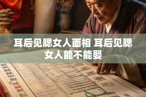 耳后见腮女人面相 耳后见腮女人能不能娶
