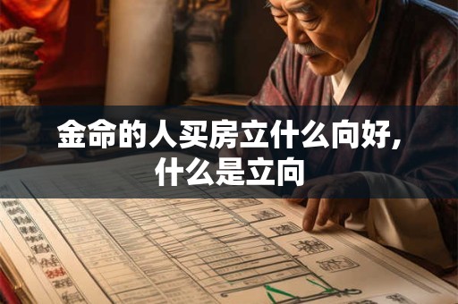 金命的人买房立什么向好,什么是立向