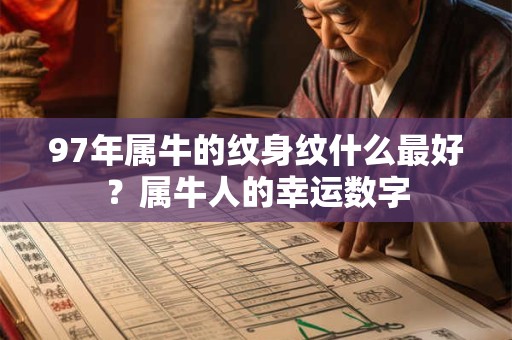 97年属牛的纹身纹什么最好？属牛人的幸运数字