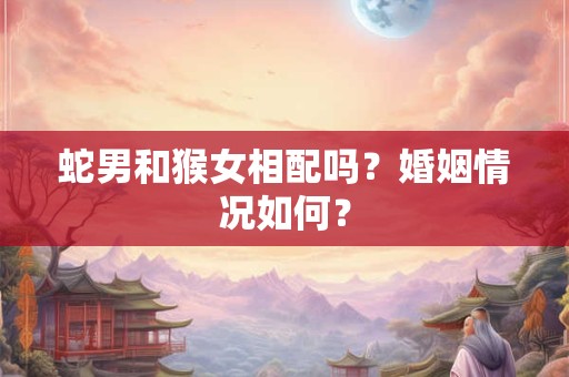 详细阅读:蛇男和猴女相配吗?婚姻情况如何? 蛇男和猴女相配吗?婚姻情况如何?