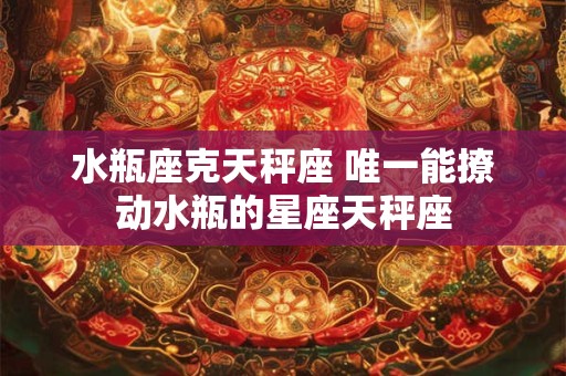 水瓶座克天秤座 唯一能撩动水瓶的星座天秤座