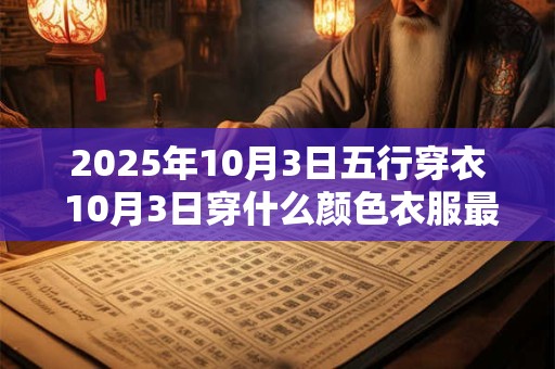 2025年10月3日五行穿衣 10月3日穿什么颜色衣服最旺运