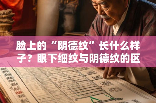 脸上的“阴德纹”长什么样子？眼下细纹与阴德纹的区别