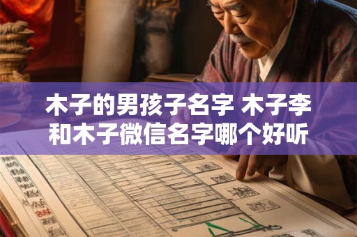 木子的男孩子名字 木子李和木子微信名字哪个好听