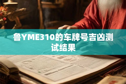 鲁YME310的车牌号吉凶测试结果