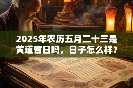 2025年农历五月二十三是黄道吉日吗，日子怎么样？