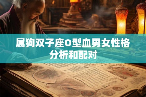 属狗双子座O型血男女性格分析和配对