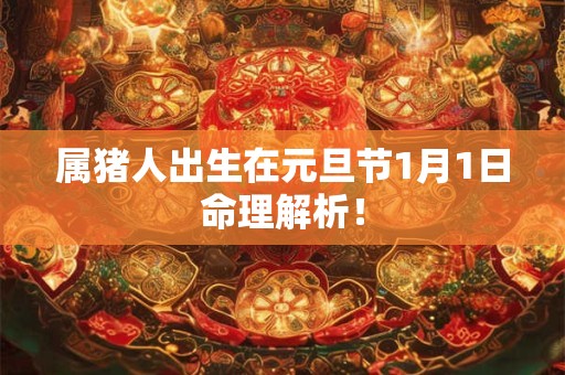 属猪人出生在元旦节1月1日命理解析！