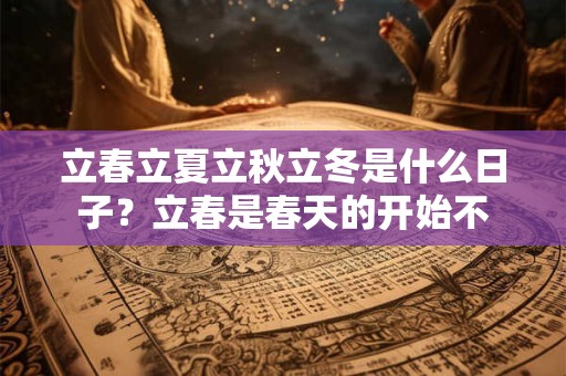 立春立夏立秋立冬是什么日子？立春是春天的开始不
