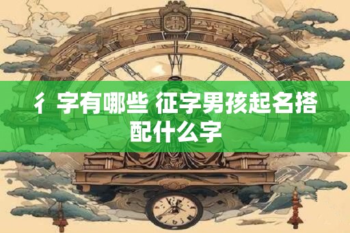 彳字有哪些 征字男孩起名搭配什么字