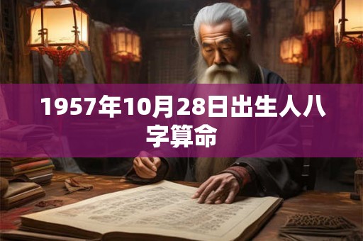 1957年10月28日出生人八字算命