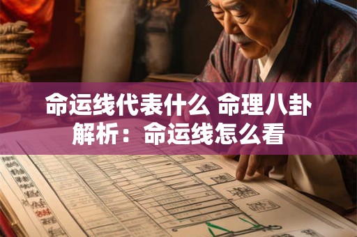 命运线代表什么 命理八卦解析：命运线怎么看