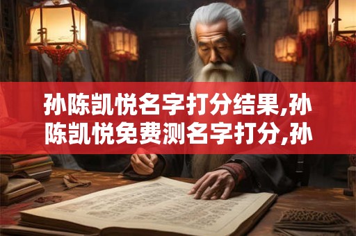 孙陈凯悦名字打分结果,孙陈凯悦免费测名字打分,孙陈凯悦周易免费测名字打分 孙陈凯悦名字打分结果,孙陈凯悦免费测名字打分,孙陈凯悦周易免费测名字打分