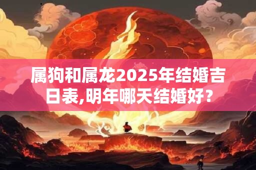 属狗和属龙2025年结婚吉日表,明年哪天结婚好？