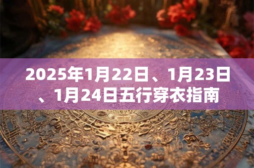 2025年1月22日、1月23日、1月24日五行穿衣指南