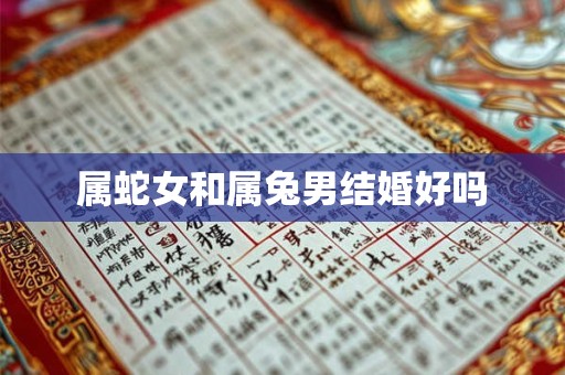 属蛇女和属兔男结婚好吗 属蛇女和属兔男结婚好吗