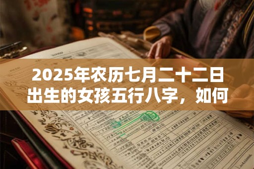 2025年农历七月二十二日出生的女孩五行八字，如何取名