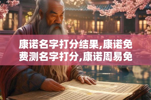 康诺名字打分结果,康诺免费测名字打分,康诺周易免费测名字打分
