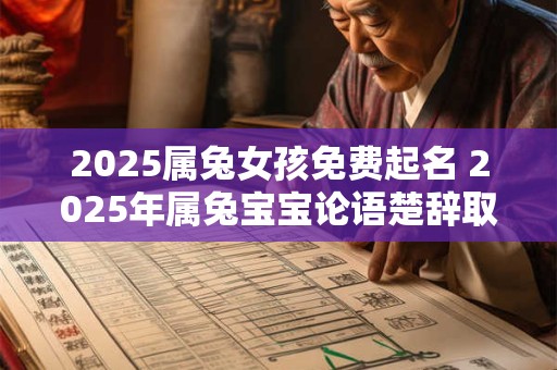 2025属兔女孩免费起名 2025年属兔宝宝论语楚辞取名