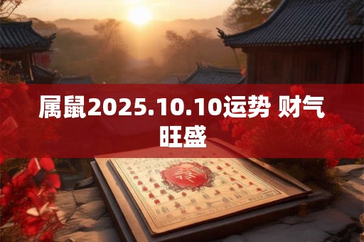 属鼠2025.10.10运势 财气旺盛