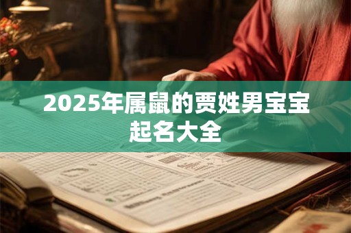 2026年属鼠的贾姓男宝宝起名大全 2026年属鼠的贾姓男宝宝起名大全