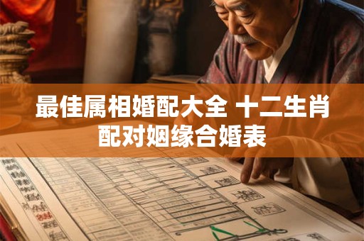 最佳属相婚配大全 十二生肖配对姻缘合婚表
