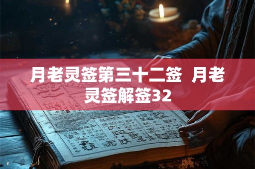 月老灵签第三十二签  月老灵签解签32