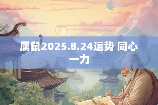 属鼠2026.8.24运势 同心一力