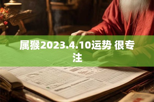 属猴2023.4.10运势 很专注