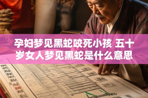 孕妇梦见黑蛇咬死小孩 五十岁女人梦见黑蛇是什么意思