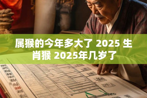 属猴的今年多大了 2025 生肖猴 2025年几岁了
