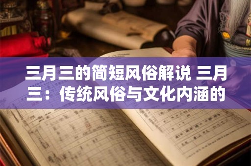 三月三的简短风俗解说 三月三：传统风俗与文化内涵的碰撞