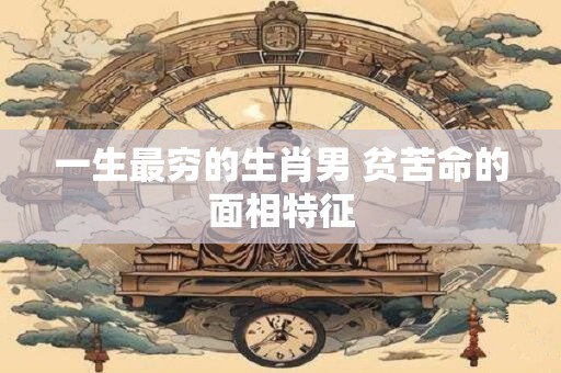 一生最穷的生肖男 贫苦命的面相特征