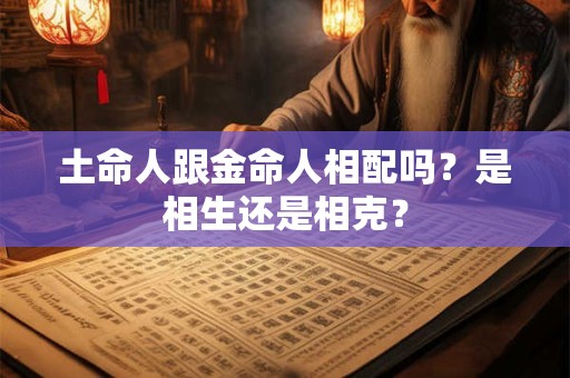 土命人跟金命人相配吗？是相生还是相克？