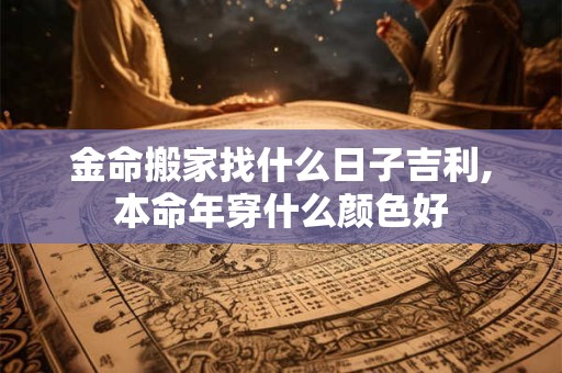 金命搬家找什么日子吉利,本命年穿什么颜色好