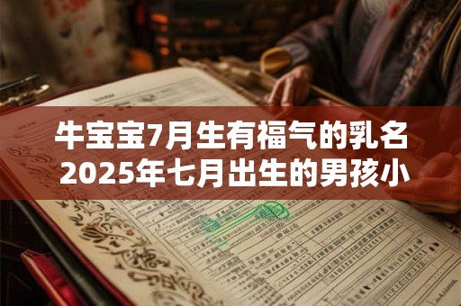 牛宝宝7月生有福气的乳名 2025年七月出生的男孩小名