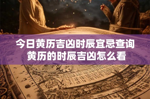 今日黄历吉凶时辰宜忌查询 黄历的时辰吉凶怎么看
