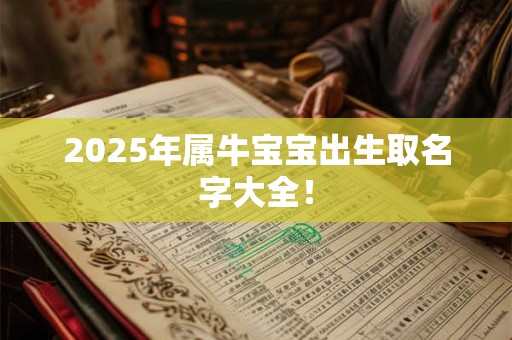 2026年属牛宝宝出生取名字大全！