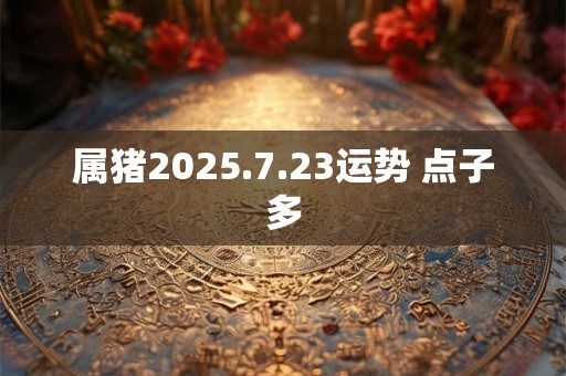 属猪2025.7.23运势 点子多