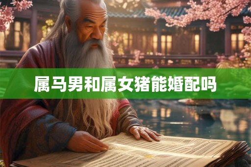 属马男和属女猪能婚配吗