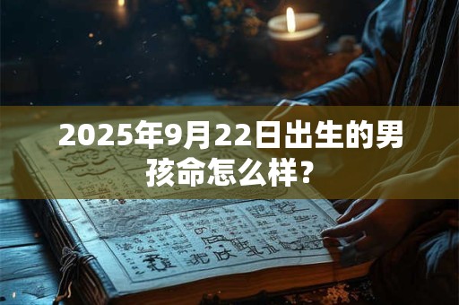 2026年9月22日出生的男孩命怎么样? 2026年9月22日出生的男孩命怎么样?