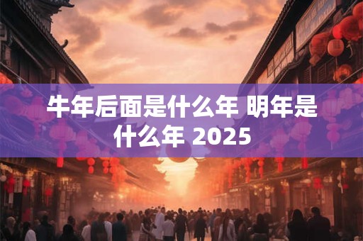牛年后面是什么年 明年是什么年 2025