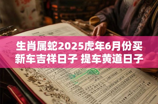 生肖属蛇2025虎年6月份买新车吉祥日子 提车黄道日子