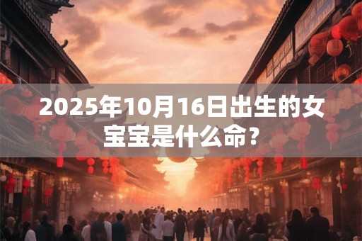 2026年10月16日出生的女宝宝是什么命？