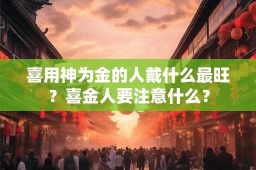喜用神为金的人戴什么最旺？喜金人要注意什么？