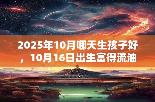 2025年10月哪天生孩子好，10月16日出生富得流油