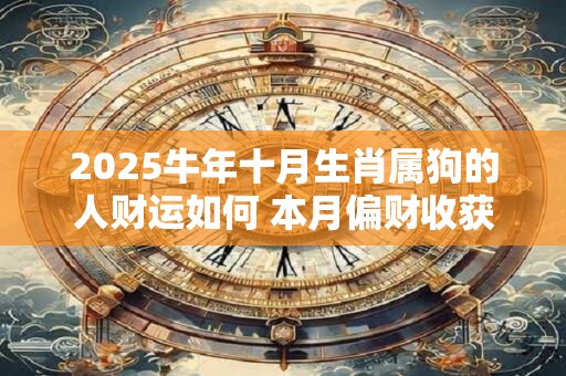 2025牛年十月生肖属狗的人财运如何 本月偏财收获不佳